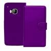 Leather Wallet/Case for HTC One (M9) Purple (OEM)